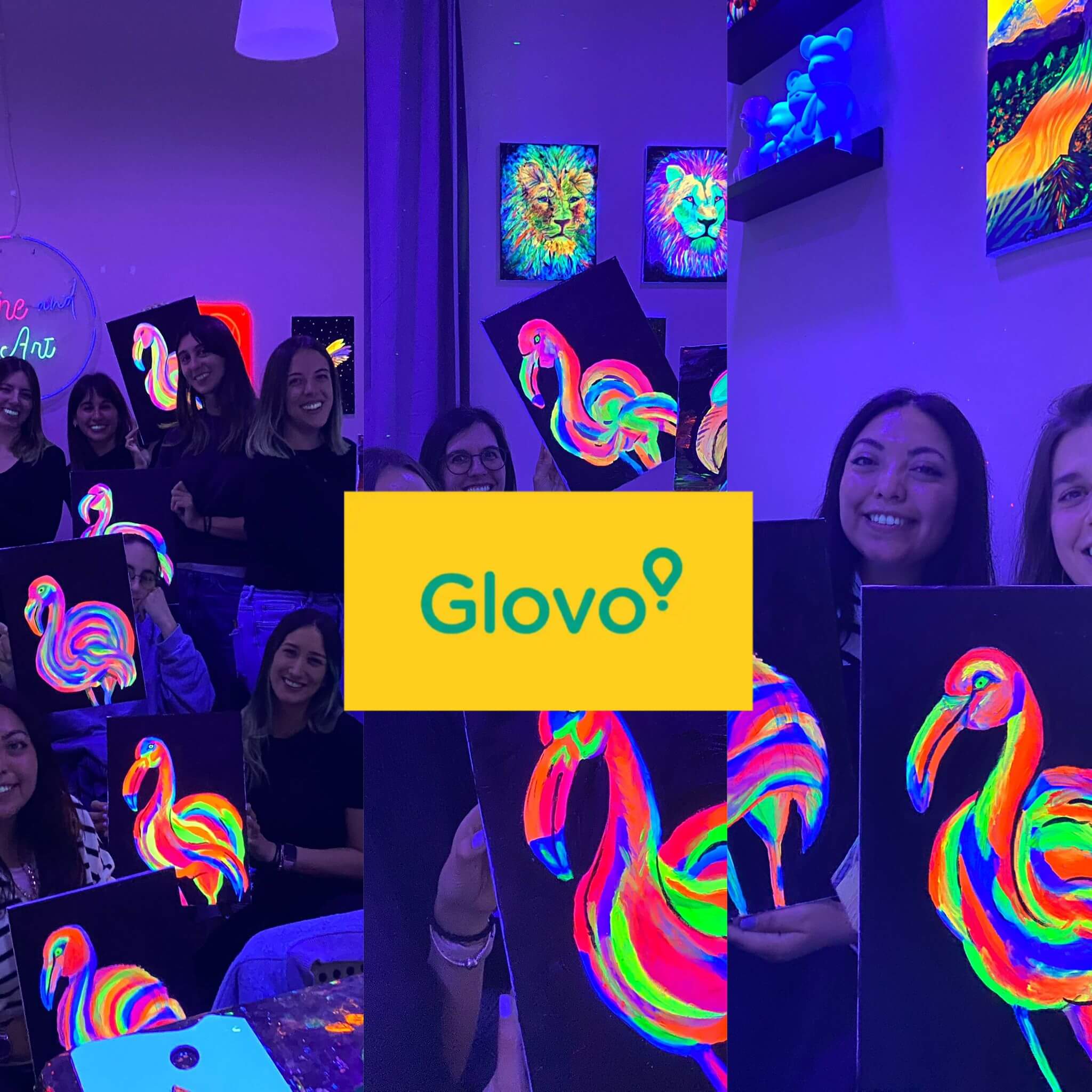 Team Building en Barcelona de Glovo y Wine and Art