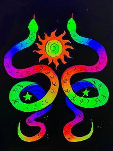 Pinta tu signo Géminis con colores flúor en Barcelona.