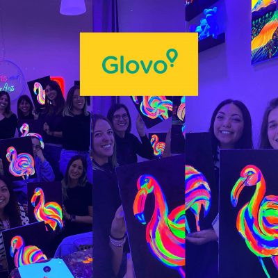 Teambuilding en Barcelona de los empleados de Glow en Wine and Art